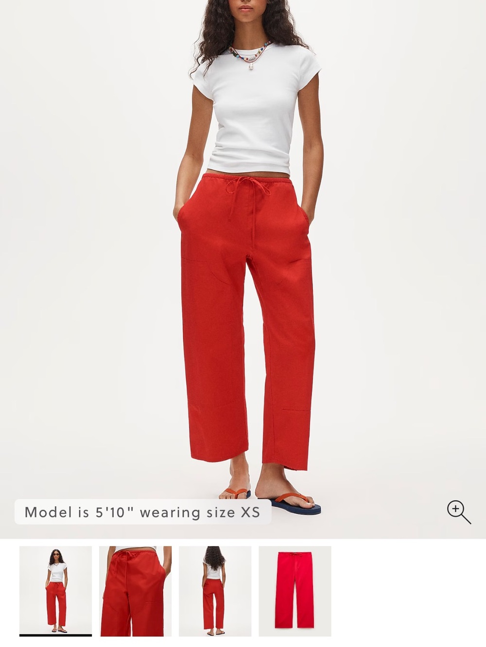 J.CREW Luna pant in cotton poplin in Passion Rouge NWT Medium. Sold out